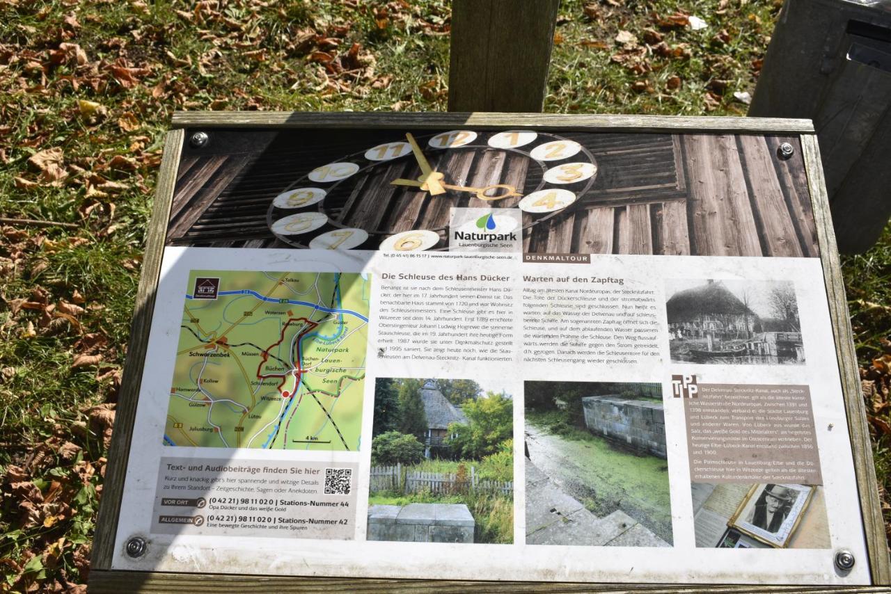 Pension Zur Schleuse Garni Am Elbe Luebeck - Kanal In Witzeeze Exteriér fotografie